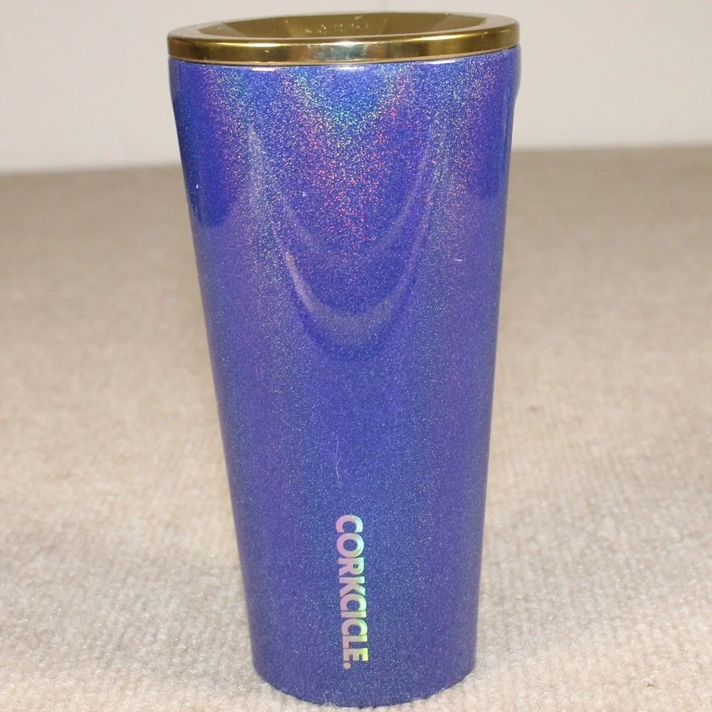 Disney World 50th Anniversary Corkcicle Tumbler Purple Shimmer 16oz Travel Mug